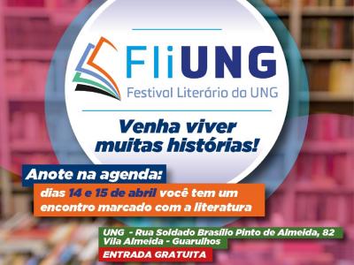 50 escritores da cidade e editoras independentes durante a 1ª edição do Festival Literário (FliUNG)